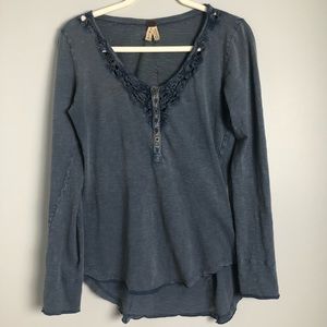 BOGO 50% Free People Long Sleeve Top Size Large